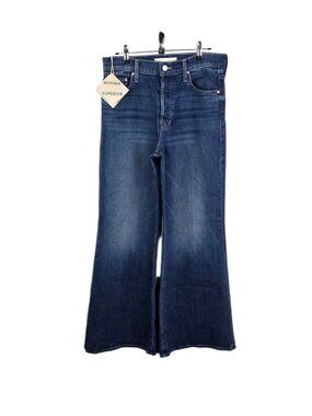MOTHER Superior The Tomcat Roller Skimp Jeans, Button Fly, Wide Leg, Flared, 28